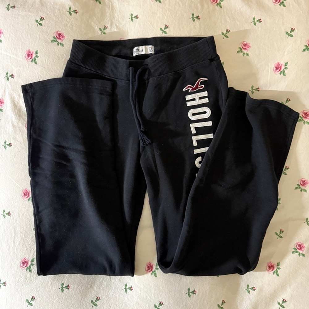 y2k Hollister Black Straight Leg Sweatpants